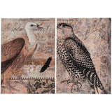 Set of Two Brown Wood Framed Art