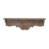 7" Brown Wood Wall Shelf
