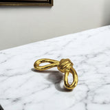 6" Gold Rustic Cast Iron Knot Tabletop Sculpture