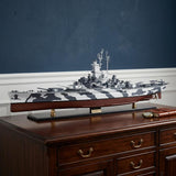16" Gray And White Manufactured Wood Hand Painted Sculpture