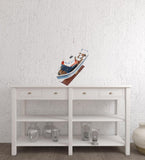 21" Blue and White 1797 La Confiance Boat Hand Painted Decorative Boat