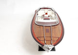 11" Black and White Solid Wood Hand Painted Riva Rivarama Luxury Yacht Exclusive Edition Model Boat