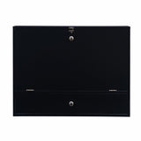 26" Black Wood Wall Mounted Folding Floating Desk