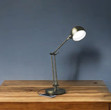 Shiny Satin Brass LED Adjustable Desk Lamp