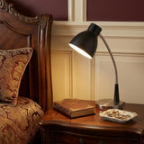 Black Matte and Silver LED Adjustable Desk Lamp
