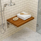 17" Premium Wall Mount Teak Shower Bench