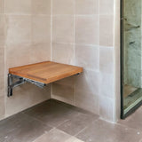 30" Brown Premium Wall Mount Teak Shower Bench