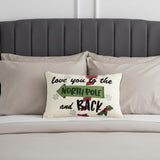 14" X 20" Off White Christmas Cotton Throw Pillow