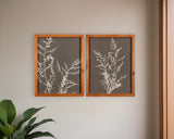 Set of Two Botanical Framed Wall Art