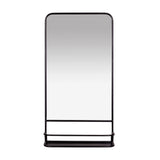 30" Black Metal Framed Accent Mirror
