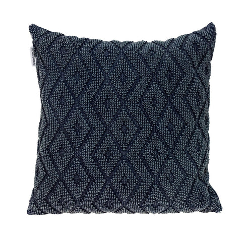 8' X 10' Navy Blue Floral Medallion Washable Non Skid Indoor Outdoor Area Rug