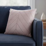 Quilted Velvet Arrows Pink Decorative Throw Pillow