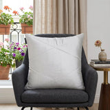 20" White Cotton Blend Throw Pillow