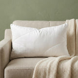 12" X 24" White Velvet Lumbar Throw Pillow