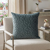 20" Charcoal Cotton Blend Throw Pillow
