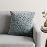 12" X 24" Gray Cotton Blend Throw Pillow