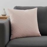 20" Pink Cotton Blend Throw Pillow