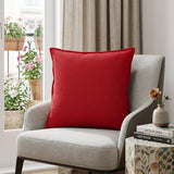 20" Red Cotton Throw Pillow
