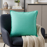 20" Aqua Cotton Throw Pillow