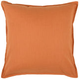20" Orange Cotton Throw Pillow