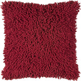 18" Red Cotton Throw Pillow