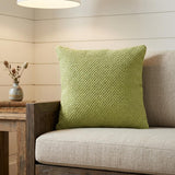 20" Green Cotton Throw Pillow