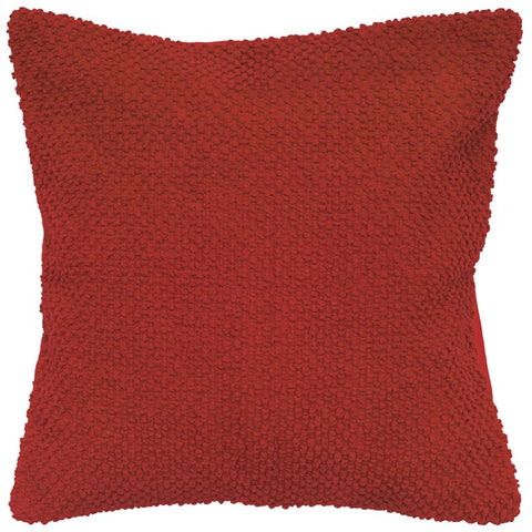 20" Red Cotton Throw Pillow