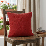 20" Red Cotton Throw Pillow