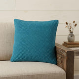 20" Teal Cotton Throw Pillow
