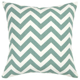 18" Aqua Cotton Throw Pillow