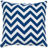 18" Navy Cotton Throw Pillow