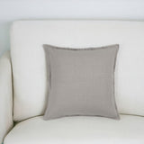 20" Gray Cotton Throw Pillow