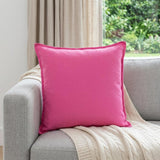 20" Hot Pink Cotton Throw Pillow