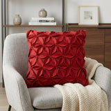 18" Red Cotton Throw Pillow