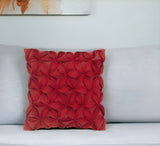 18" Red Cotton Throw Pillow