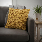 Yellow  Pinwheel Floral Petal Down Throw Pillow