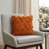 18" Orange Cotton Throw Pillow
