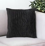18" Black Cotton Throw Pillow