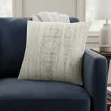 20 X 20 Natural Zippered 100% Cotton Throw Pillow