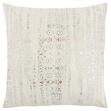 Ivory Silver Distressed Vintage Throw Pillow