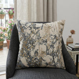 Natural Taupe Marbled Pattern Throw Pillow