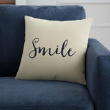 20" X 20" Black and Taupe Cotton Zippered Pillow