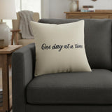Black Taupe Canvas One Day Throw Pillow