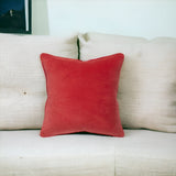 20" Red Cotton Throw Pillow