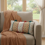 Multicolored Ornate Panel Lumbar Pillow