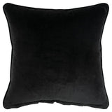 20" Black Cotton Throw Pillow