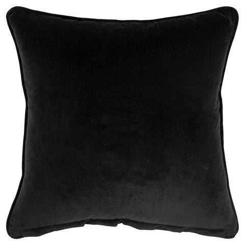 20" Black Cotton Throw Pillow