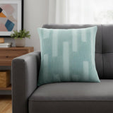 Aqua Blue Dimensional Pattern Play Throw Pillow