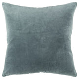 22" Teal Cotton Velvet Throw Pillow