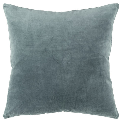 22" Teal Cotton Velvet Throw Pillow